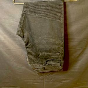 Embellished motorcycle jeans